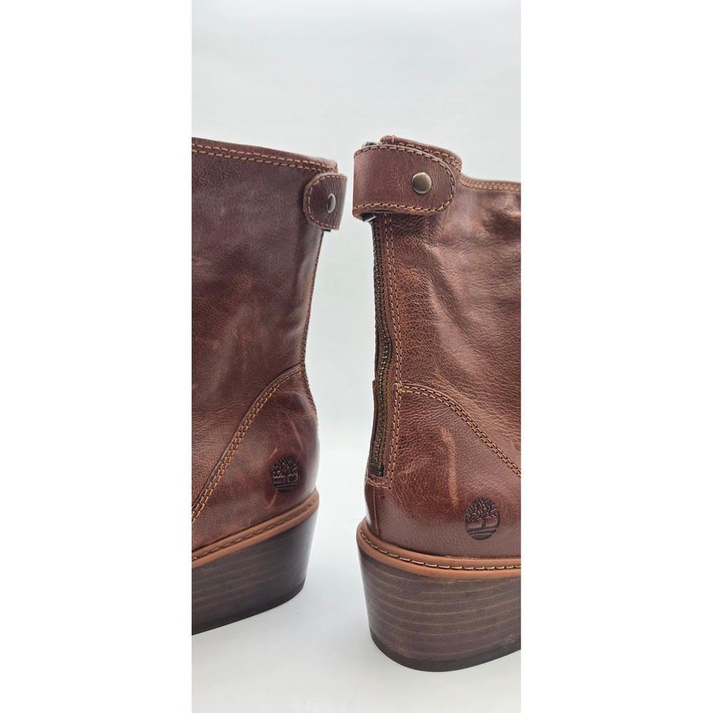 Timberland Sutherlin Bay Women's Boots 7.5 Brown Leather Slouch Zip A1SDE - Picture 13 of 13
